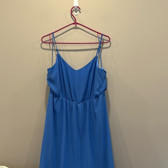 Cerulean Blue Spaghetti Strap Dress - Picture 2 of 3